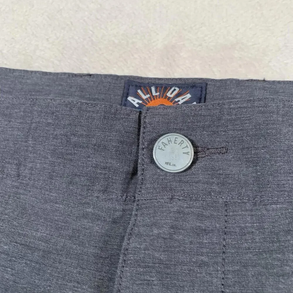 Faherty All Day Shorts‎ Mens 38 Gray Performance Stretch Casual Golf Lightweight